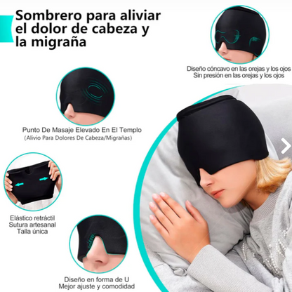 GORRO ANTIMIGRAÑA, DOLOR DE CABEZA Y RELAJANTE 🙆‍♀️ + ENVIO GRATIS 🚚