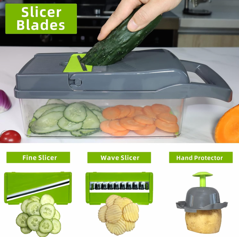 VEGETABLE CHOPPER®  🍅❗️Corta, raya o pica tus ingredientes en 3 minutos ❗️| ENVIO GRATIS